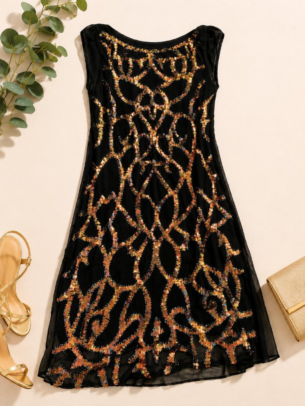 ✨ True Decadence Black Sequin Dress – Size 12 (NWT) ✨